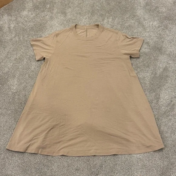 Lululemon All Yours Tee Dress Sheer Oak Tan Brown size medium Worn Once - Picture 6 of 6